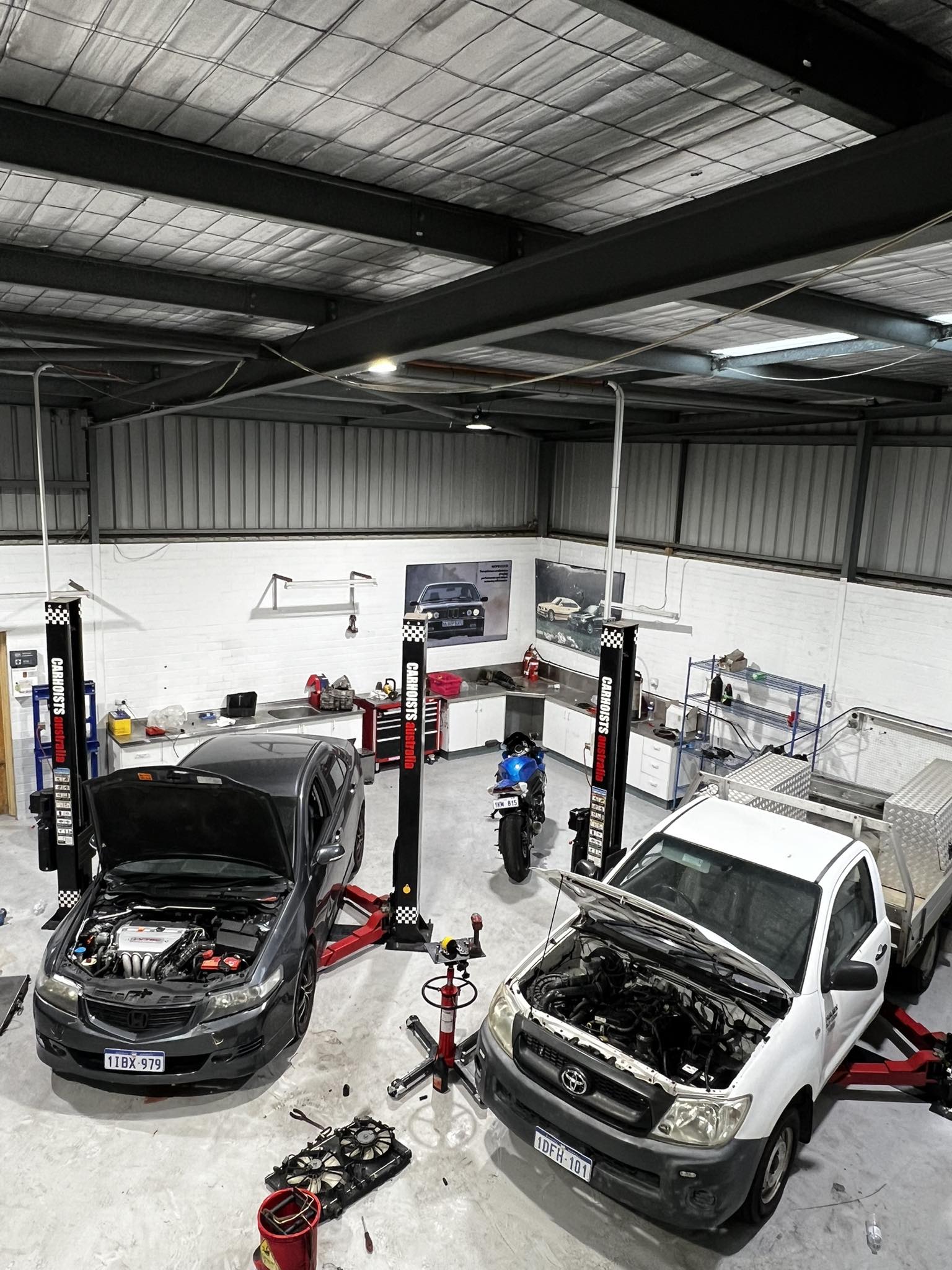 Inside the workshop